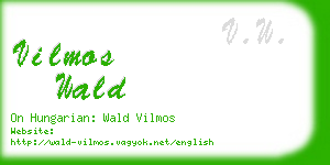 vilmos wald business card